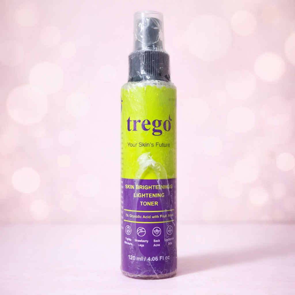 Trego Skin Brightening & Lightening Toner – 7% Glycolic Acid Face & Body Toner | 120ml
