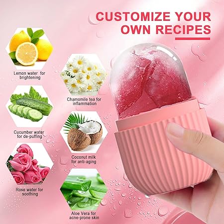✨ 5-in-1 Premium Skincare Beauty Tool Set – Ice Roller, Ice Face Cube, Jade Roller, Gua Sha & Derma Roller Kit