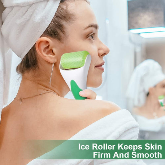 ❄️ Cooling Ice Face Roller – Reusable Facial Massager for Skin Refreshing & Puffiness Relief