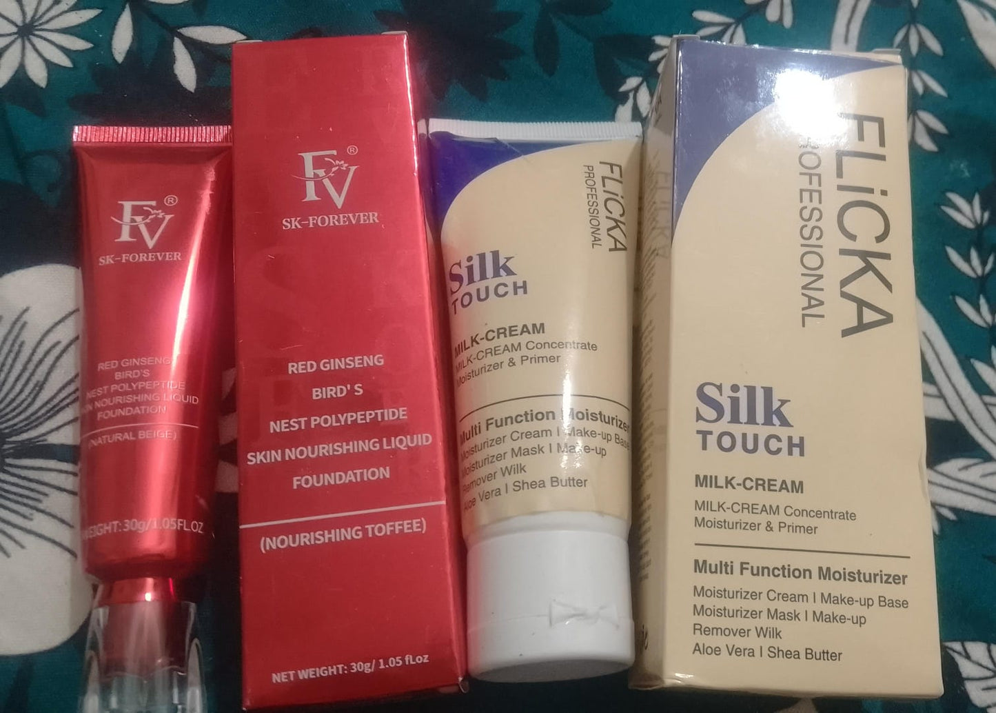 2-in-1 Flawless Glow Deal – Flicka Silk Touch Milk-Cream & SK-Forever Skin Nourishing Foundation Combo
